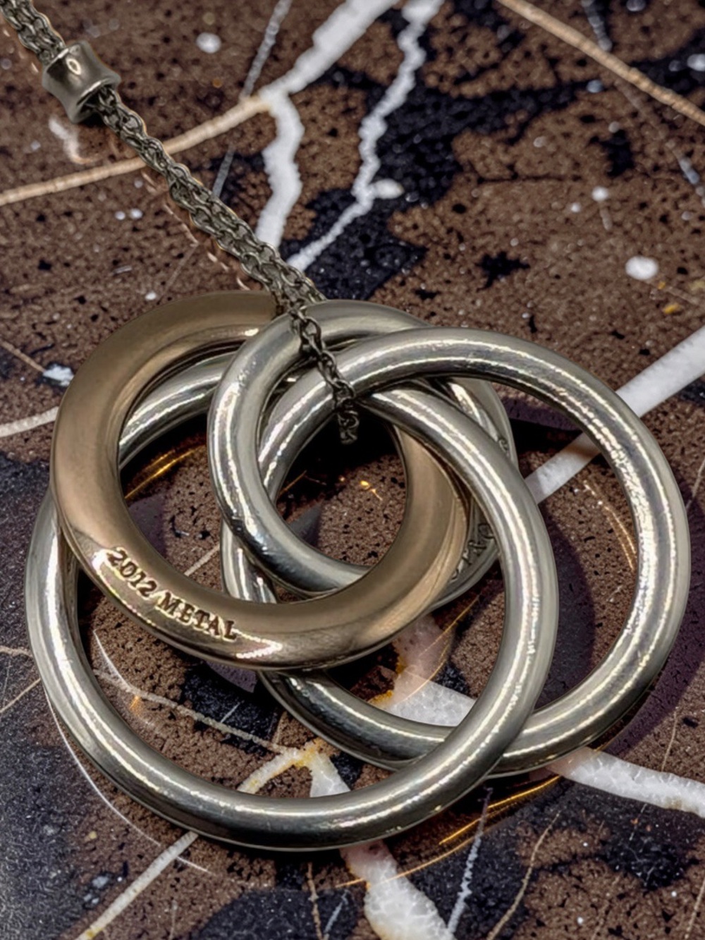 Tiffany & Co. 1837 Rubedo Interlocking Circle Silver Ag925 Necklace